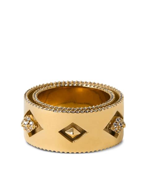 burberry gold hollow ring.